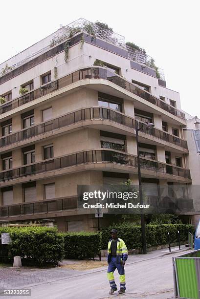 General view of the apartment block where Nicole Coste allegedly lived with her son Alexandre, taken July 10 in Paris, France. Prince Albert of...