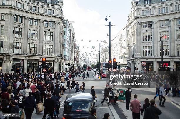 oxford circus, london - high street stock-fotos und bilder