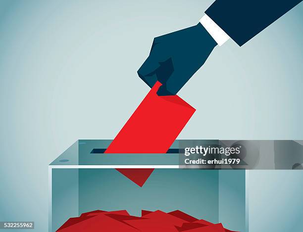 stockillustraties, clipart, cartoons en iconen met voting - stembus