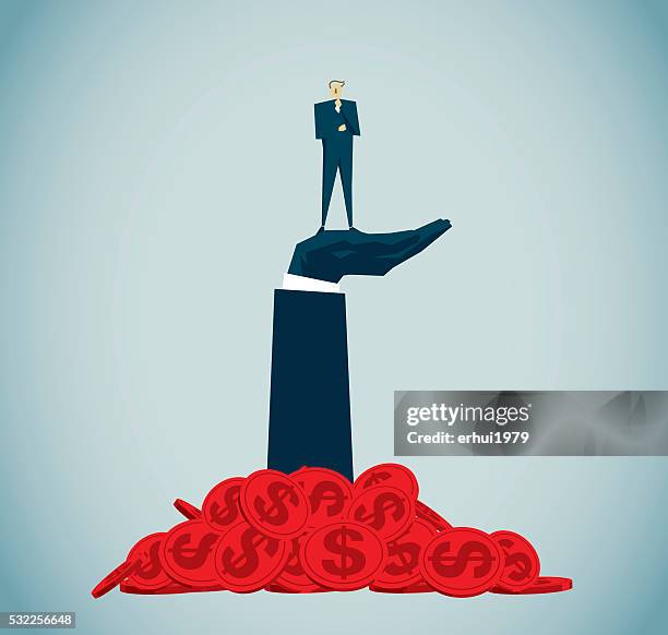 leadership - financial exploitation stock illustrations