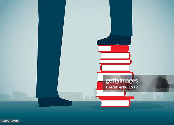 human height - hardcover book stock illustrations