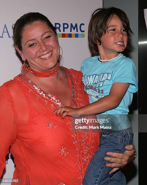 Actress Camryn Manheim and son Milo arrive at the EB Medical Research Foundation fundraiser hosted by Courteney Cox Arquette sponsored by Kinerase at...