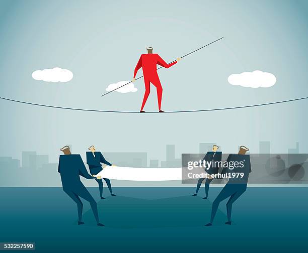 acrobatic activity - insurance agent stock illustrations