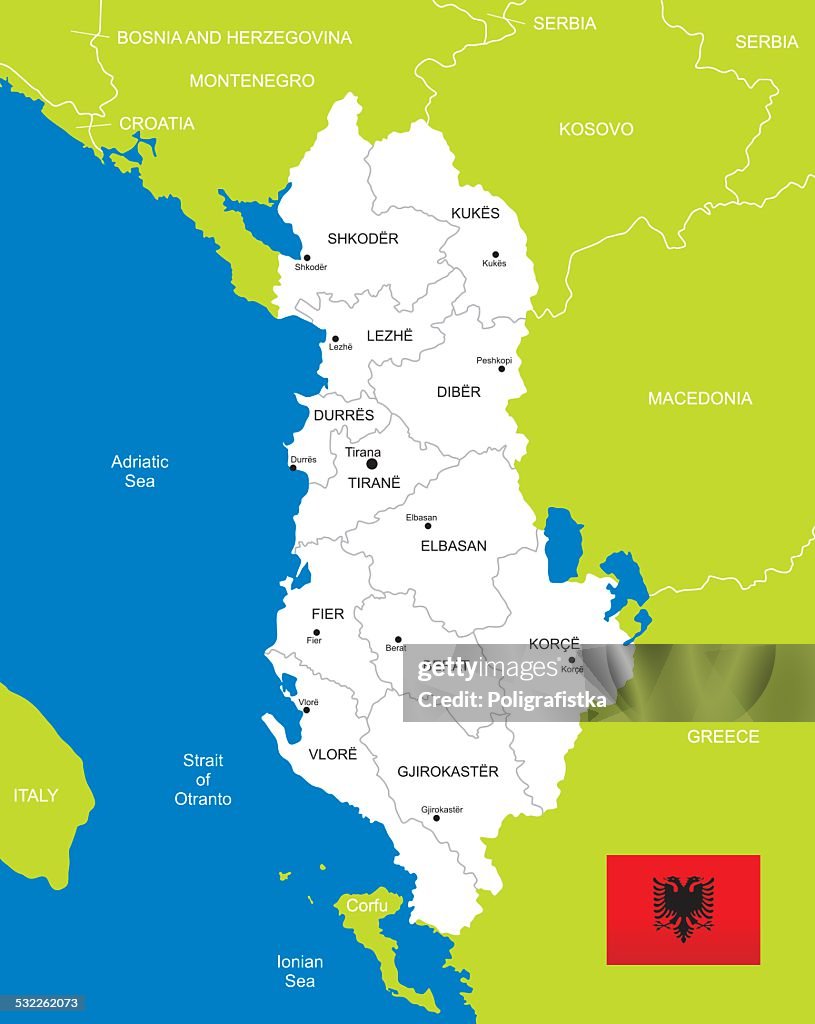 Map of Albania