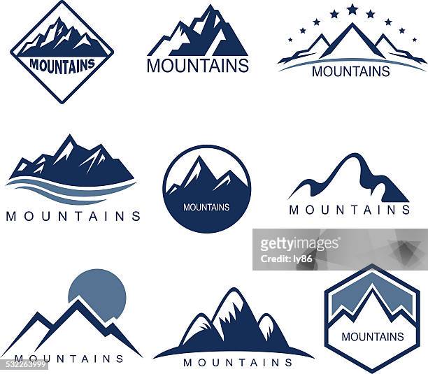 stockillustraties, clipart, cartoons en iconen met mountains - berg