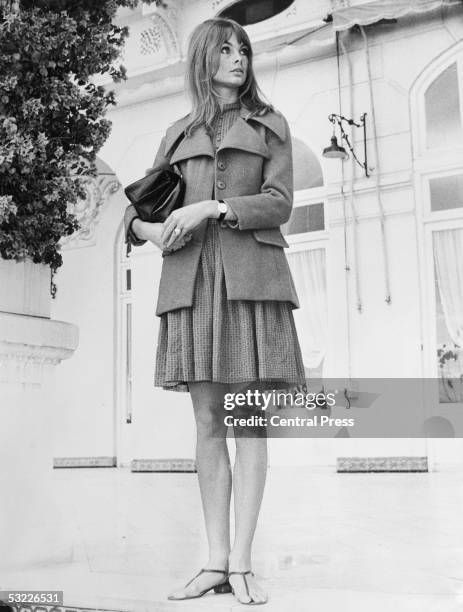 British model Jean Shrimpton on the Costa Del Sol, Spain, where she has been on a modelling assignment, 12th december 1966.