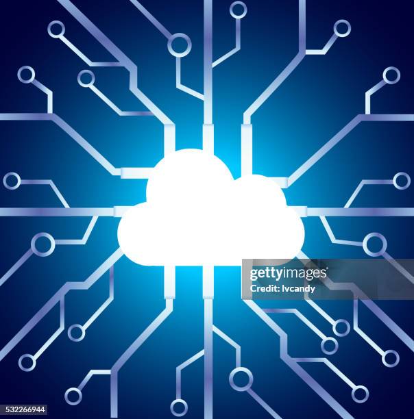 cloud system - computer hardware service stock illustrations