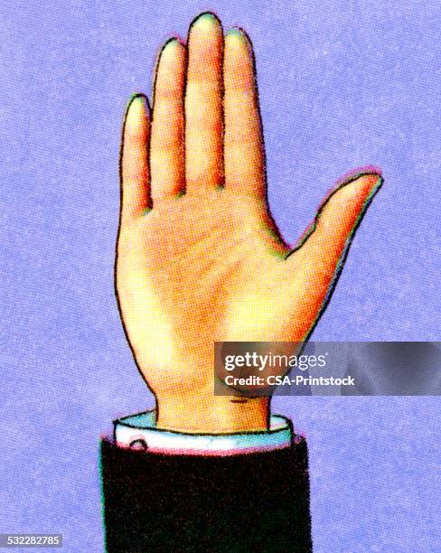 Pledge Hand Sign Pledge Hand High Res Illustrations - Getty Images