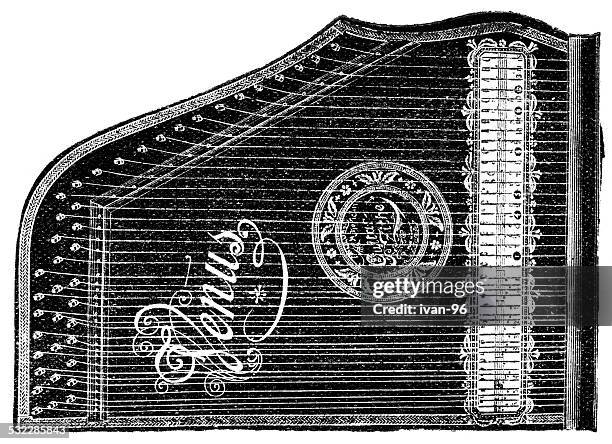 autoharp - harmonica stock illustrations