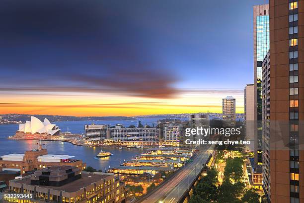sydney cityscape view - sydney opera house icon stock pictures, royalty-free photos & images