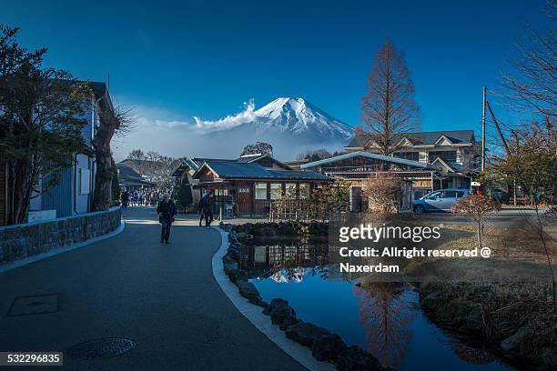 fuji mountain - lake kawaguchi imagens e fotografias de stock