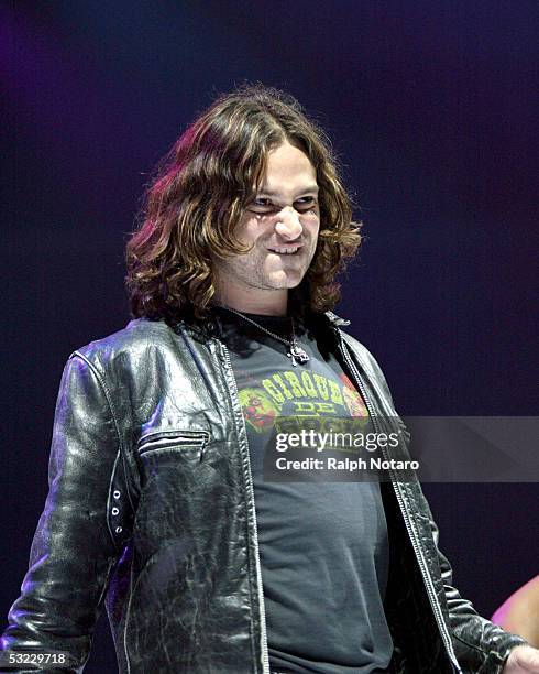 American Idol contestant Constantine Maroulis performs during the American Idols Live tour opening show at the Office Depot Center on July 12, 2005...