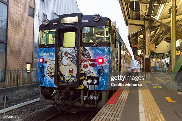 kitaro train on sakai line, tottori prefecture, japan - yonago stock pictures, royalty-free photos & images