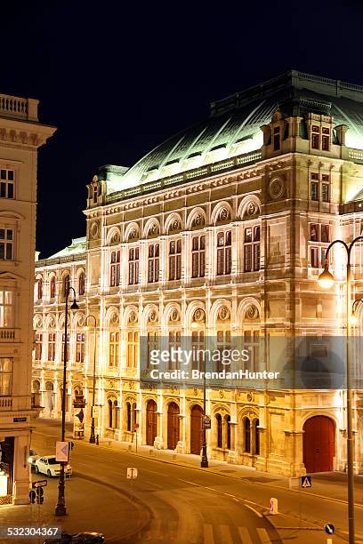 glowing night - weense staatsopera stockfoto's en -beelden