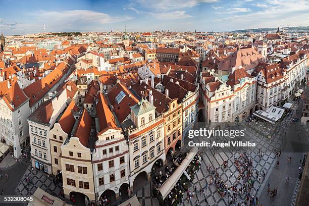 rooftops in old town - krakow fotografías e imágenes de stock