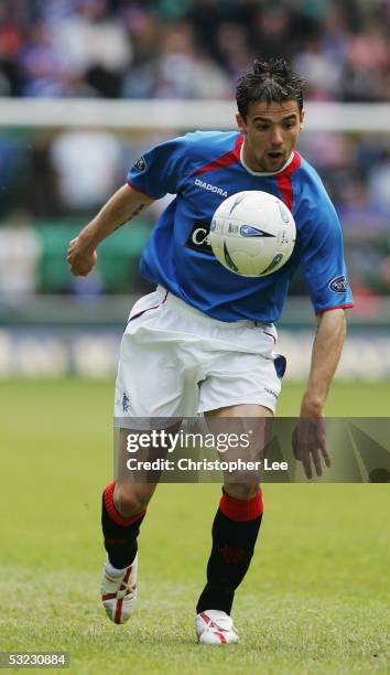 Nacho Novo of Rangers in action during the Bank of Scotland Scottish Premier League match between Hibernian and Rangers at Easter Road Stadium on May...