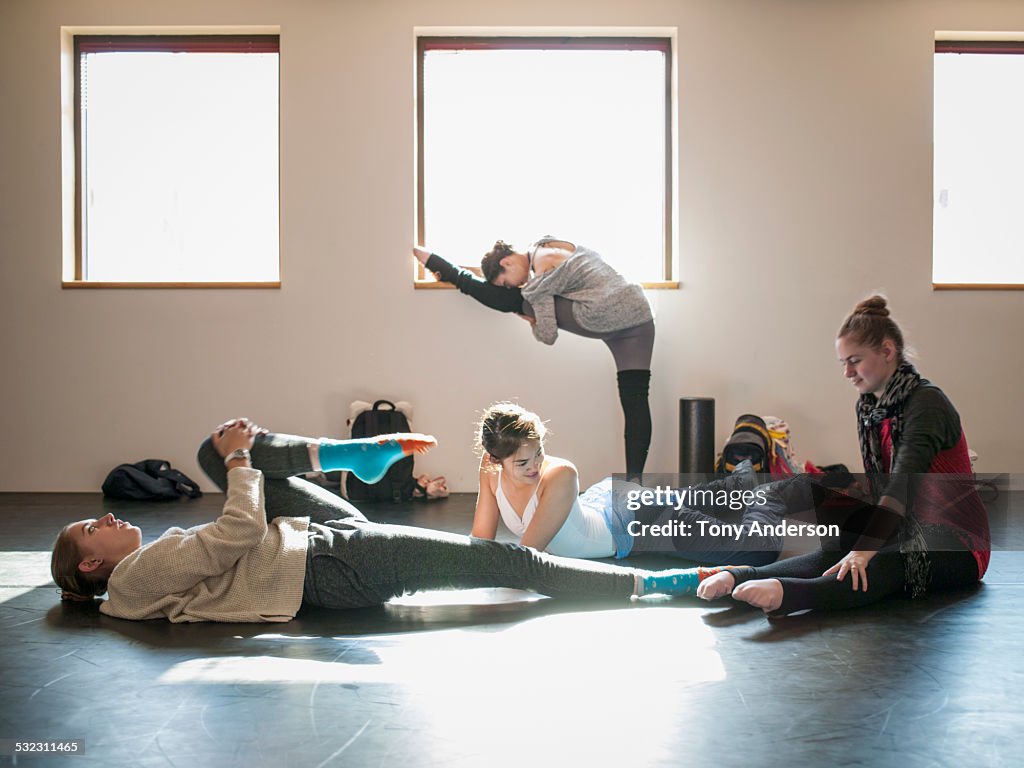 Ballet students downtime before class