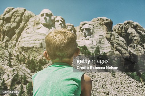 Boy at Mount Rushmore Boy at Mount Rushmore