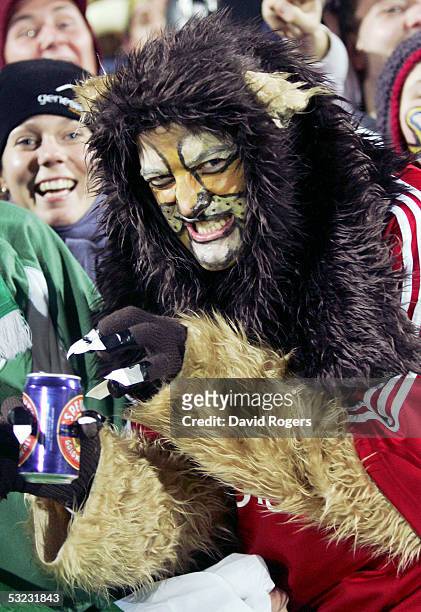 British Lions Fan pictured during the match between Southland and the British and Irish Lions at the the Rugby Park Stadium on June 21, 2005 in...