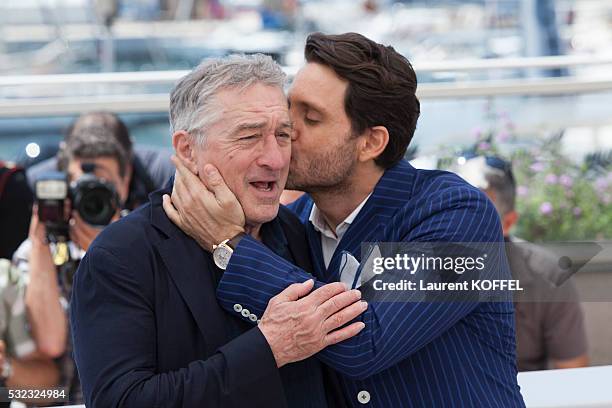 Robert De Niro and Edgar Ramirez attend the 'Hands Of Stone' Photocall during the 69th annual Cannes Film Festival on May 16, 2016 in Cannes, France.