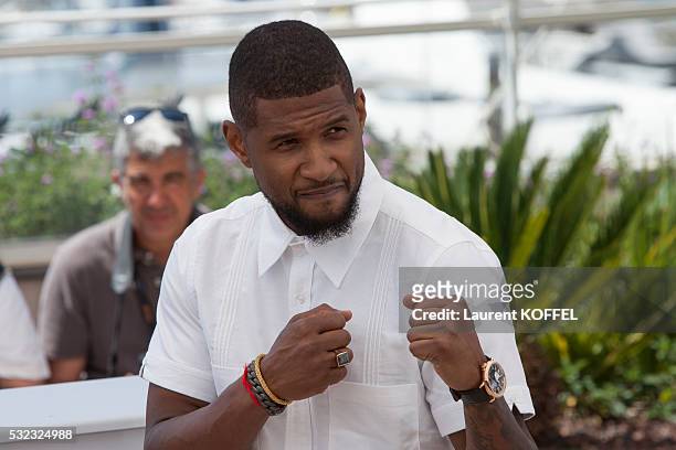 Usher attends the 'Hands Of Stone' Photocall during the 69th annual Cannes Film Festival on May 16, 2016 in Cannes, France.