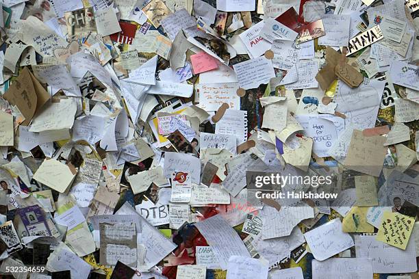 Trashed Notebook Paper Taped To Wall Photos and Premium High Res Pictures - Getty Images