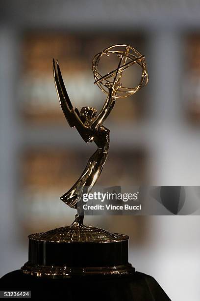 Close up of the statuette is seend during the announcement of the nominees for the 57th Annual Primetime Emmy Awards at The Academy of Television,...