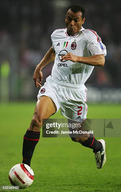 May 4: Cafu of Milan in action during the UEFA Champions League semi-final, second leg match between PSV Eindhoven and AC Milan at the Phillips...