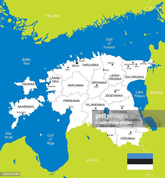map of estonia - estonia map stock illustrations