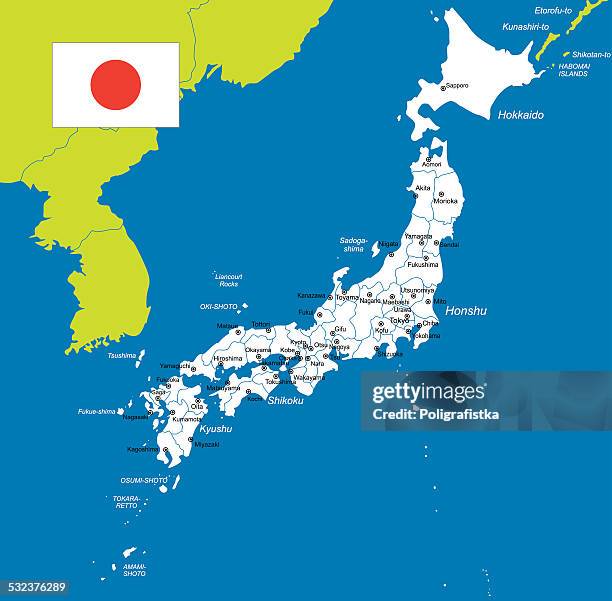 map of japan - kanto region stock illustrations