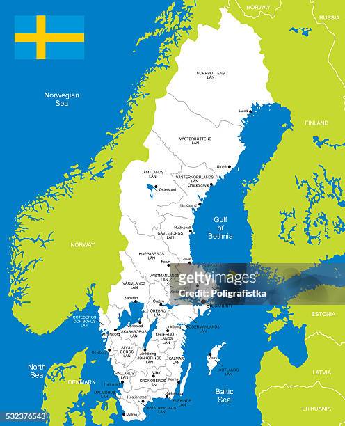 map of sweden - västra götaland county stock illustrations