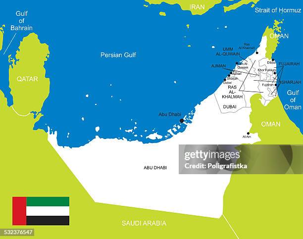 map of united arab emirates - jeddah stock illustrations