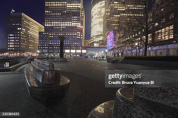 night view of brookfield place - world financial center bildbanksfoton och bilder