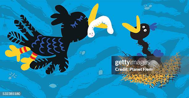 animal instinct - flying egg stock illustrations