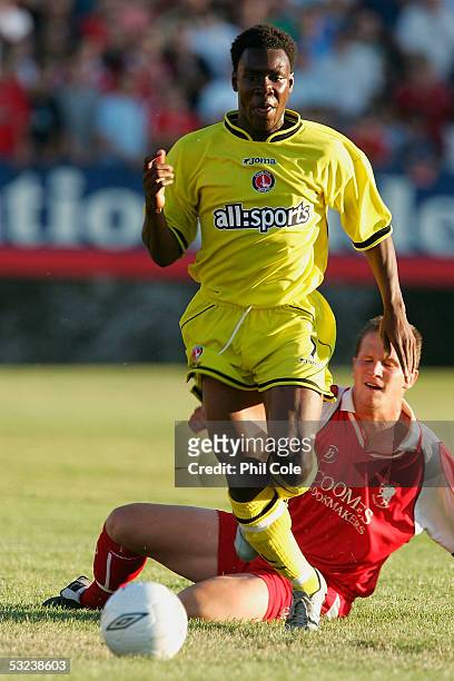 Lloyd Sam of Charlton during a pre-season friendly match between Welling United and Charlton Athletic at the Park View Road Stadium on July 14, 2005...
