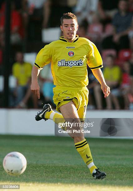 Darren Ambrose of Charlton during a pre-season friendly match between Welling United and Charlton Athletic at the Park View Road Stadium on July 14,...