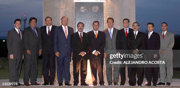 Marco Lopez, representative of governor Janet Napolitano of Arizona, Bill Richardson, governor of New Mexico, Jose Reyes Baeza, governor of...