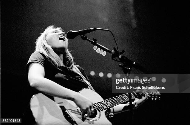 Jewel, guitar and vocals, performs at the Paradiso on novdember 9th 1997 in Amsterdam, Netherlands.