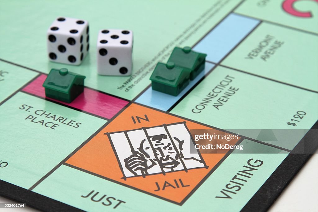 Monopoly game with Jail corner
