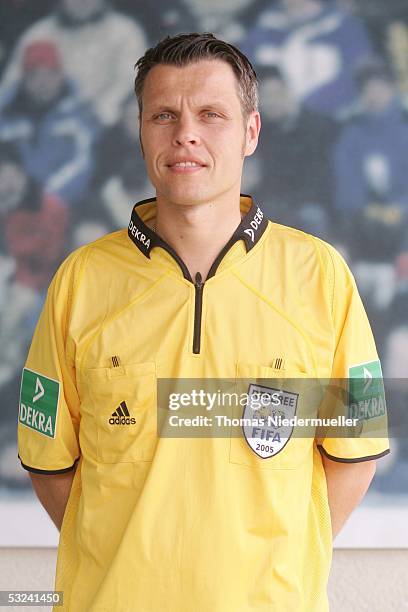 Referee Michael Weiner during the German Football Association Referee meeting and press conference on July 15, 2005 in Altensteig, Germany.