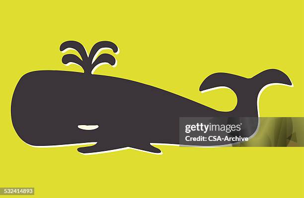 spouting whale - felsmalerei stock-grafiken, -clipart, -cartoons und -symbole