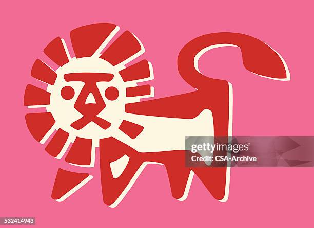 stockillustraties, clipart, cartoons en iconen met lion - grotschilderingen