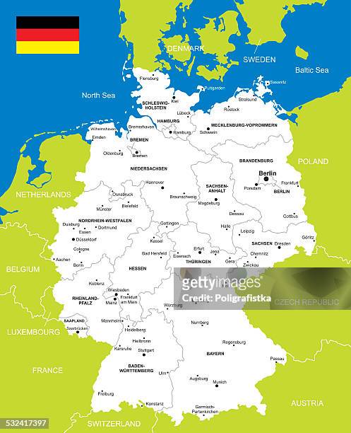 map of germany - frankfurt oder stock illustrations