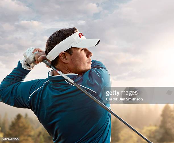 golf swing - golfer stock pictures, royalty-free photos & images