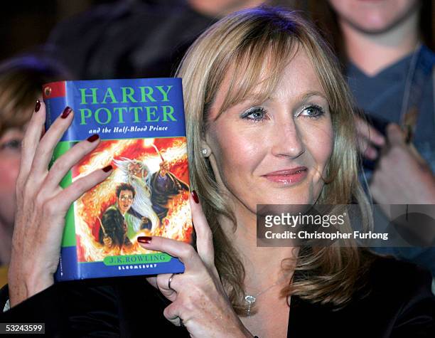 Harry Potter author JK Rowling arrives at Edinburgh Castle where she will read passages from the sixth magical children?s title ?Harry Potter And The...