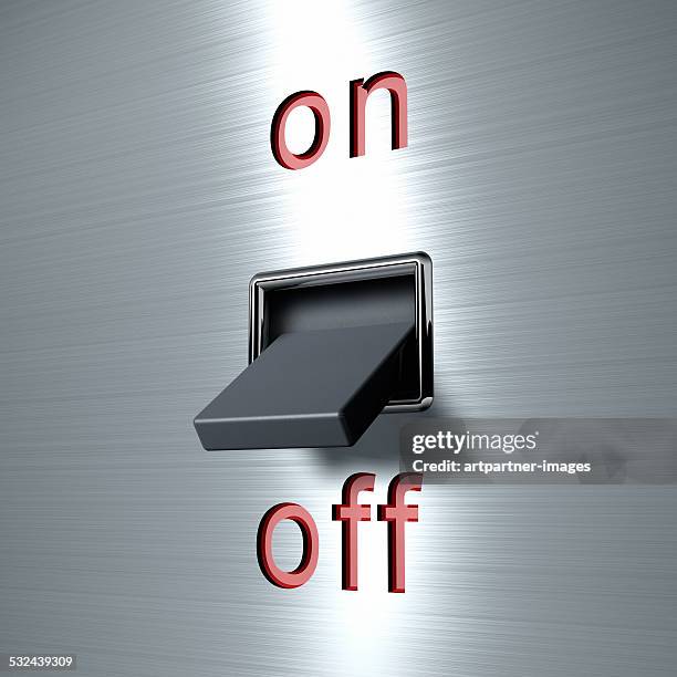 modern on/off switch in off position - turning off stock pictures, royalty-free photos & images