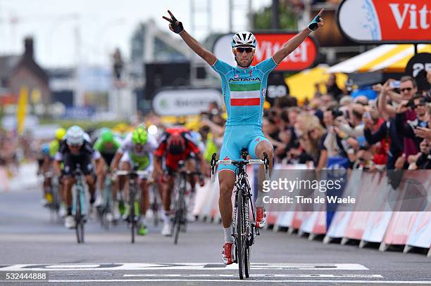 101th Tour de France / Stage 2 Arrival / NIBALI Vincenzo Celebration Joie Vreugde / SAGAN Peter White Jersey / VAN AVERMAET Greg / KWIATKOWSKI Michal...