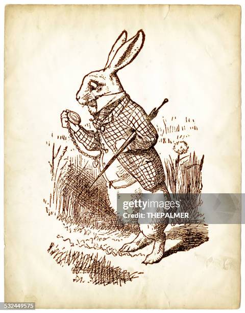Alicia Rabbit 21 Reloj Del Tiempo Alicia En El Pais De Las Maravillas Stock Photos ...