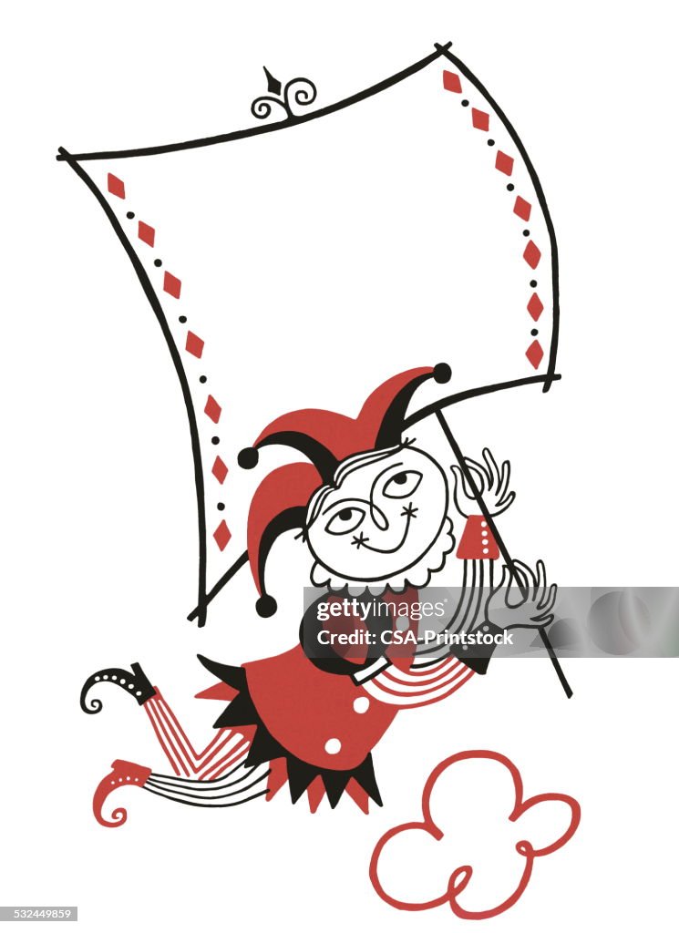 Jester Sign Jester Holding A Sign High-Res Vector Graphic - Getty Images