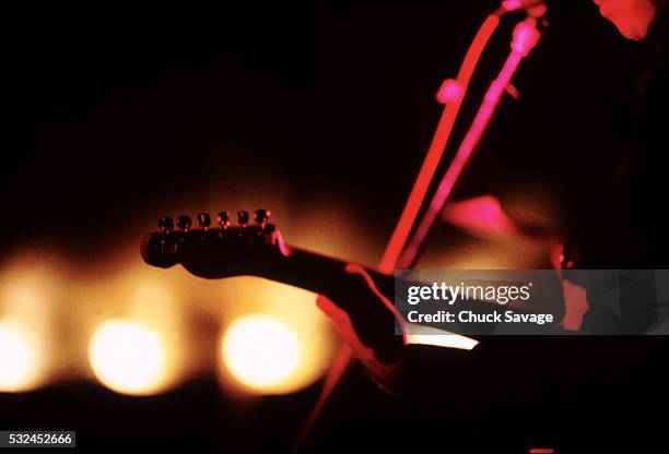 guitarist in concert - folk foto e immagini stock